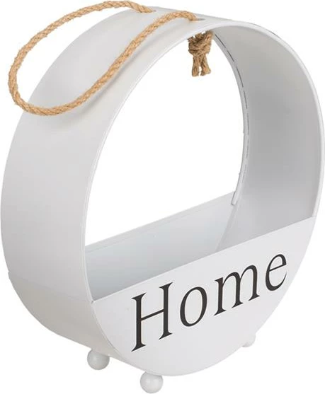 Vazo metalike e rrumbullakët OUT OF THE BLUE HOME, e bardhë