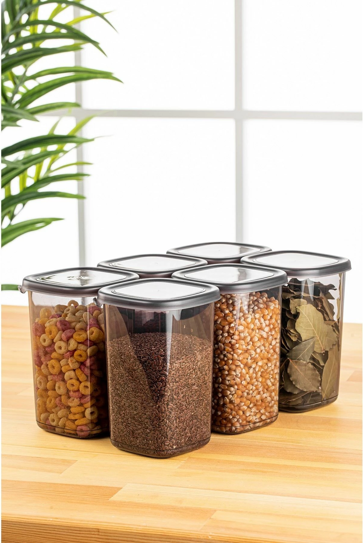 Set kuti për ruajtje (6 copë), ngjyrë antracit, BNMPEGYAS06-12