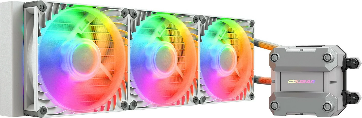 Ftohës uji për CPU Cougar Poseidon Ultra 360, ARGB, bardhë