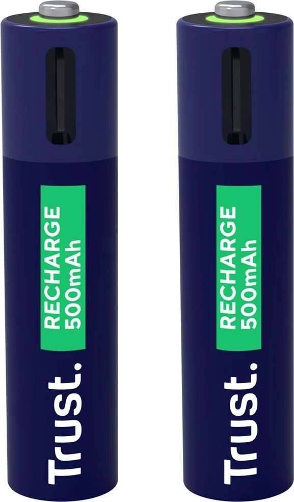 Bateri të rikarikueshme Trust 25585 AAA, 500 mAh, Jeshile, 2 copë