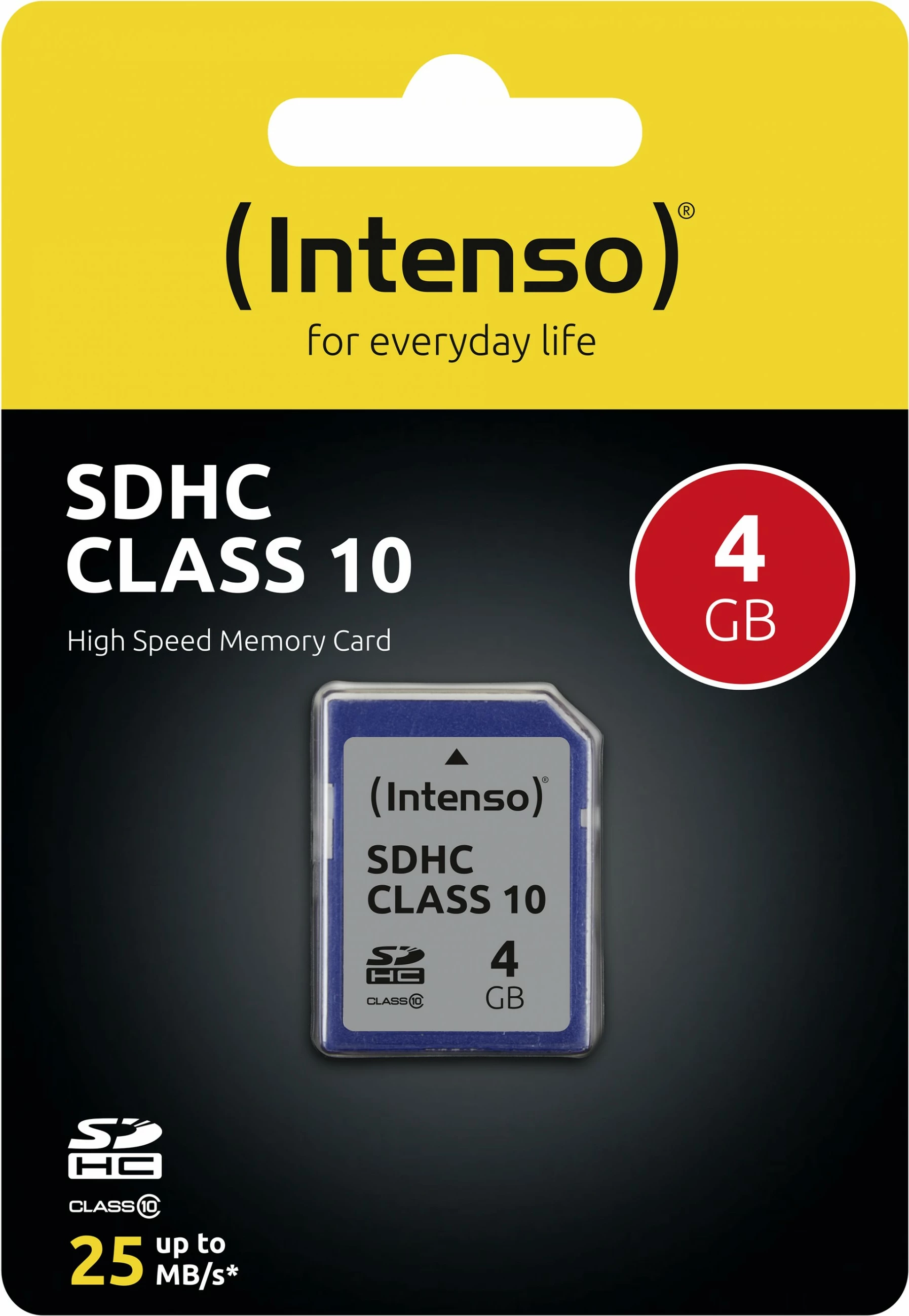 Kartelë SDHC Intenso 4GB, Class 10, e zezë