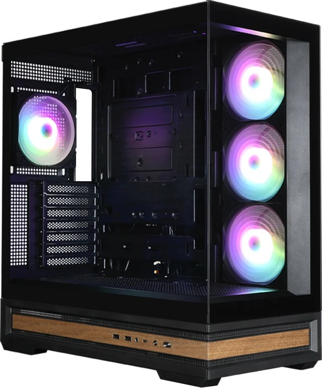 Kasë Zalman P40 NAMU ATX Midi Tower ARGB, panel qelq i temperuar, USB-C, 4x 120 mm ventilatorë, e zezë