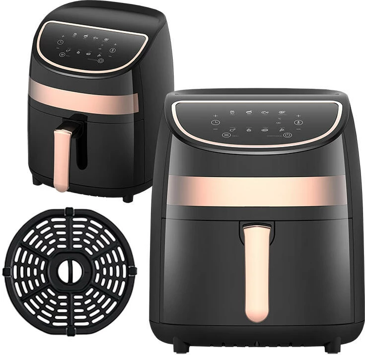 Air fryer Deerma DEM-KZ100, 3L, 1000W, e zezë me ari rozë