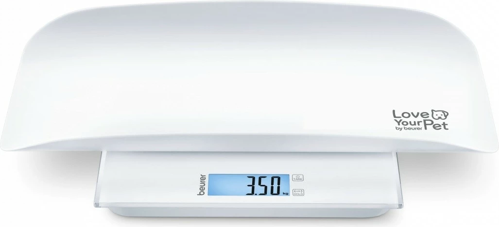 Peshore kafshësh/banje, Beurer PP170 Polly, 100 g–180 kg, tabaka e heqshme, HOLD & tarë, e bardhë