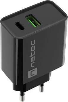 Karikues rrjeti Natec Ribera NUC-2062, 20W, 1x USB-A + 1x USB-C, Zi