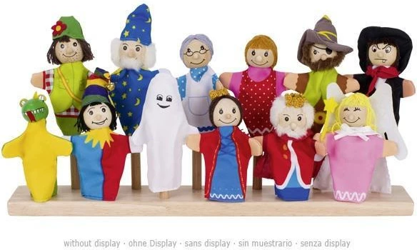 Set kukullash gishti GOKI, 12 copë, me kokë druri, për fëmijë