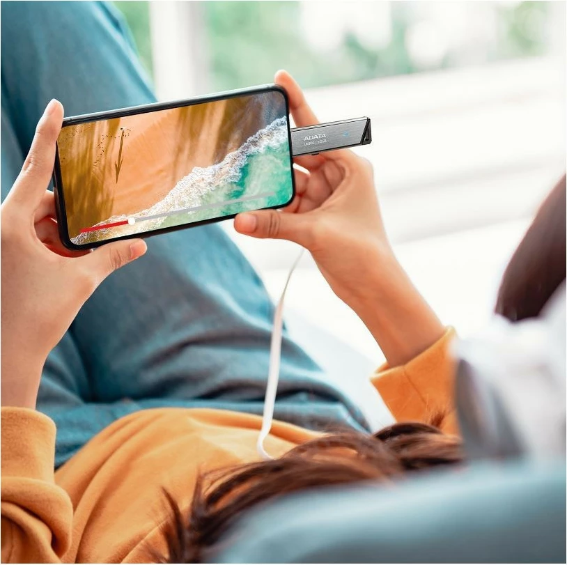 Pendrive Adata Elite UE800 512GB, USB 3.2 Gen2, Silver