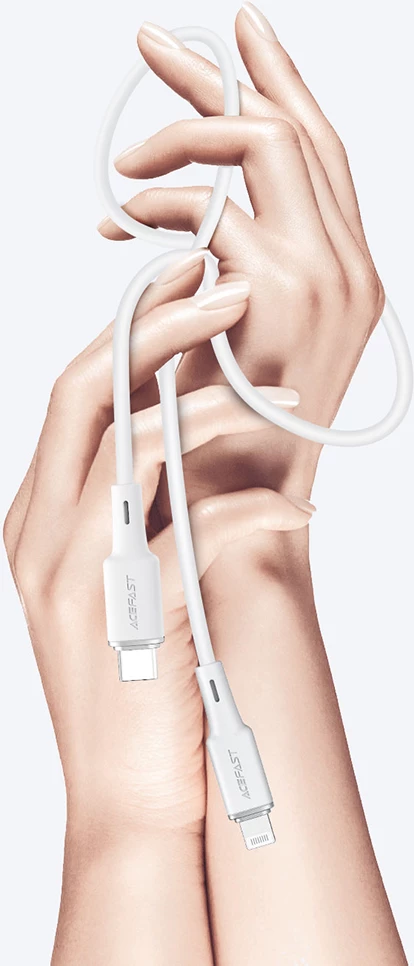 Kabllo Acefast C2-01, USB Type-C në Lightning, 1.2m, 30W, e zezë