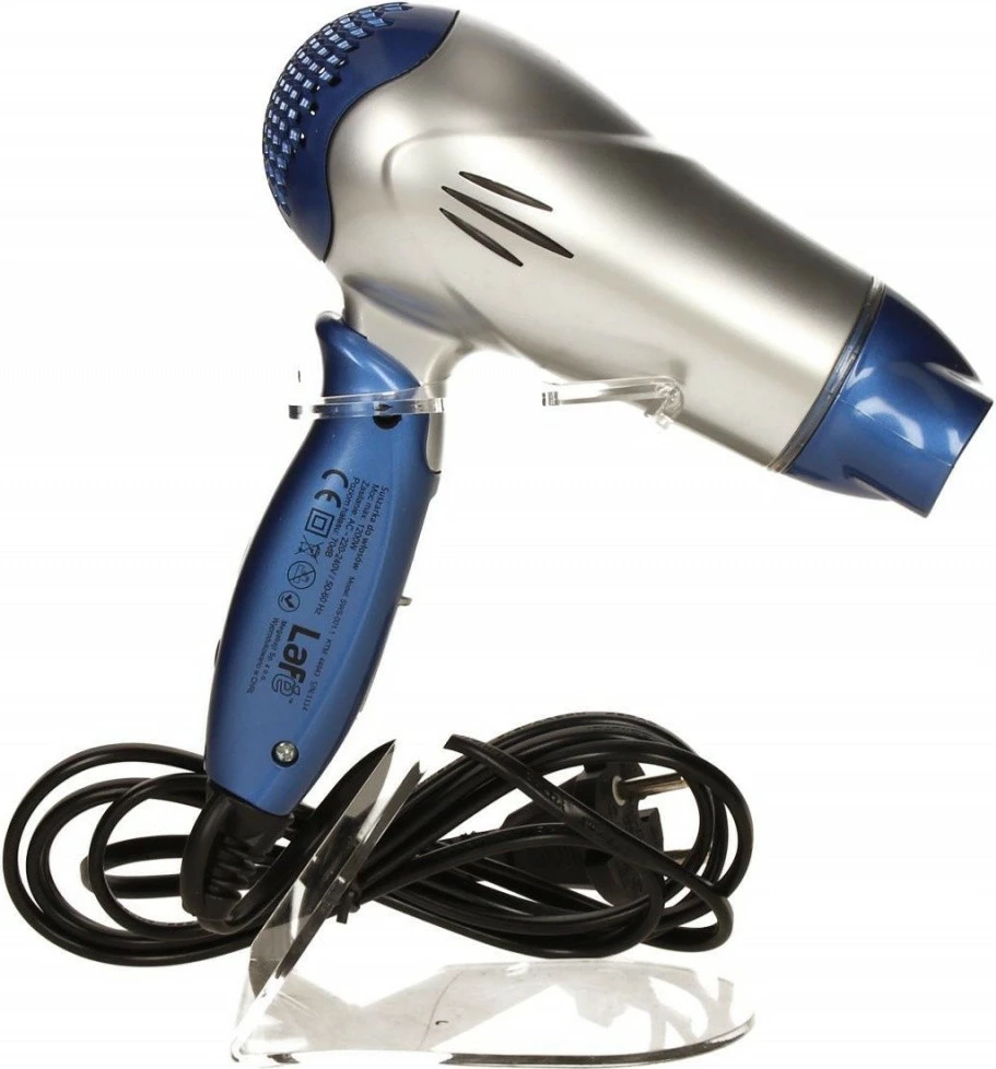 Tharëse flokësh, Lafe, SWS-001.1, 1200 W, 3 shpejtësi, dorezë palosëse, me koncentrator, blu/argjendtë