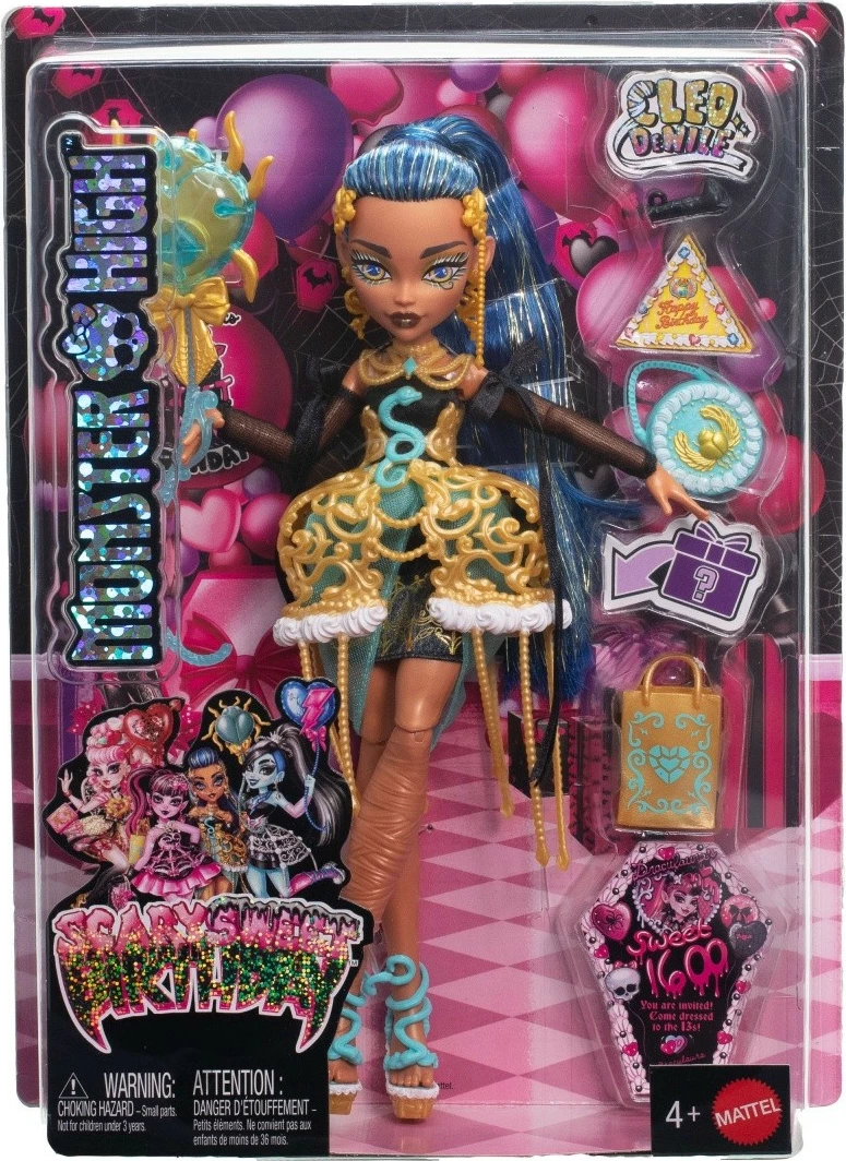 Kukull Monster High Mattel Spooktacular Birthday Cleo de Nile me aksesorë
