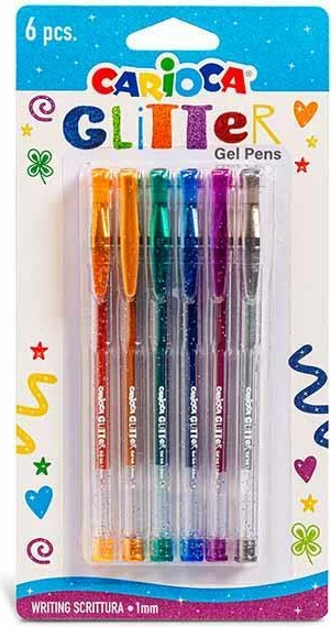 Markerë Carioca Glitter Gel 6 Ngjyra