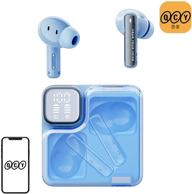 Kufje TWS QCY MeloBuds Neo T31, in-ear, Bluetooth 5.3, ANC, kaltër