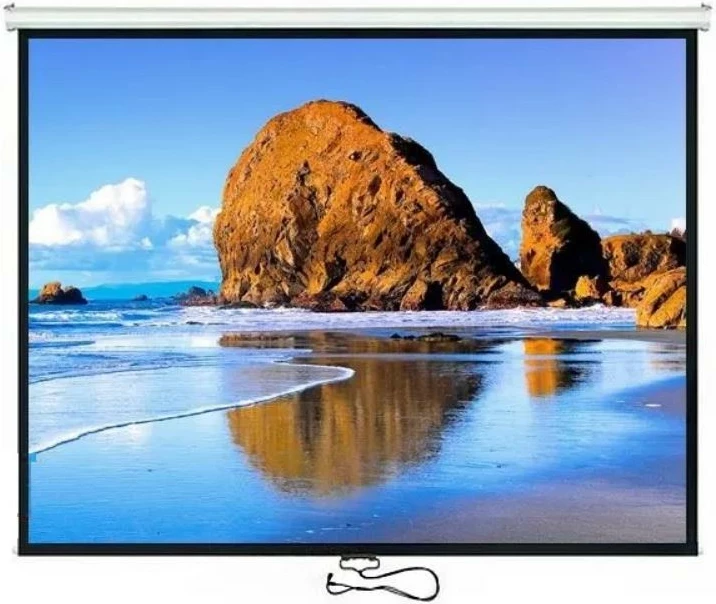 Ekran projekcioni Maclean MC-591, 120 inç, 4:3, 240x180 cm, Manual, Bardhë