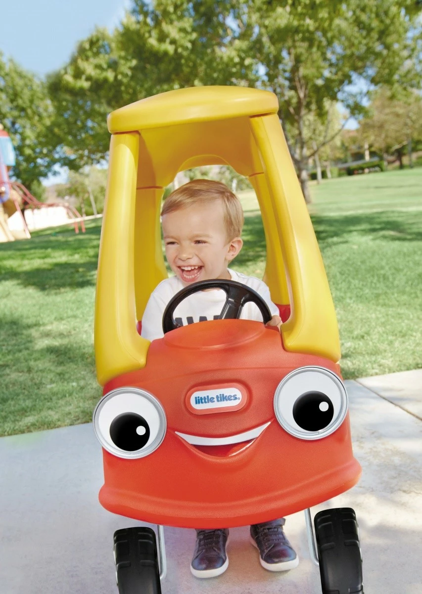 Makine lodër Little Tikes Cozy Coupe me sy të rinj, e kuqe/verdhe