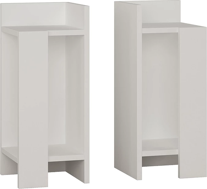 Komodinë Immerse set 2 copë, e bardhë, 27x25x60cm