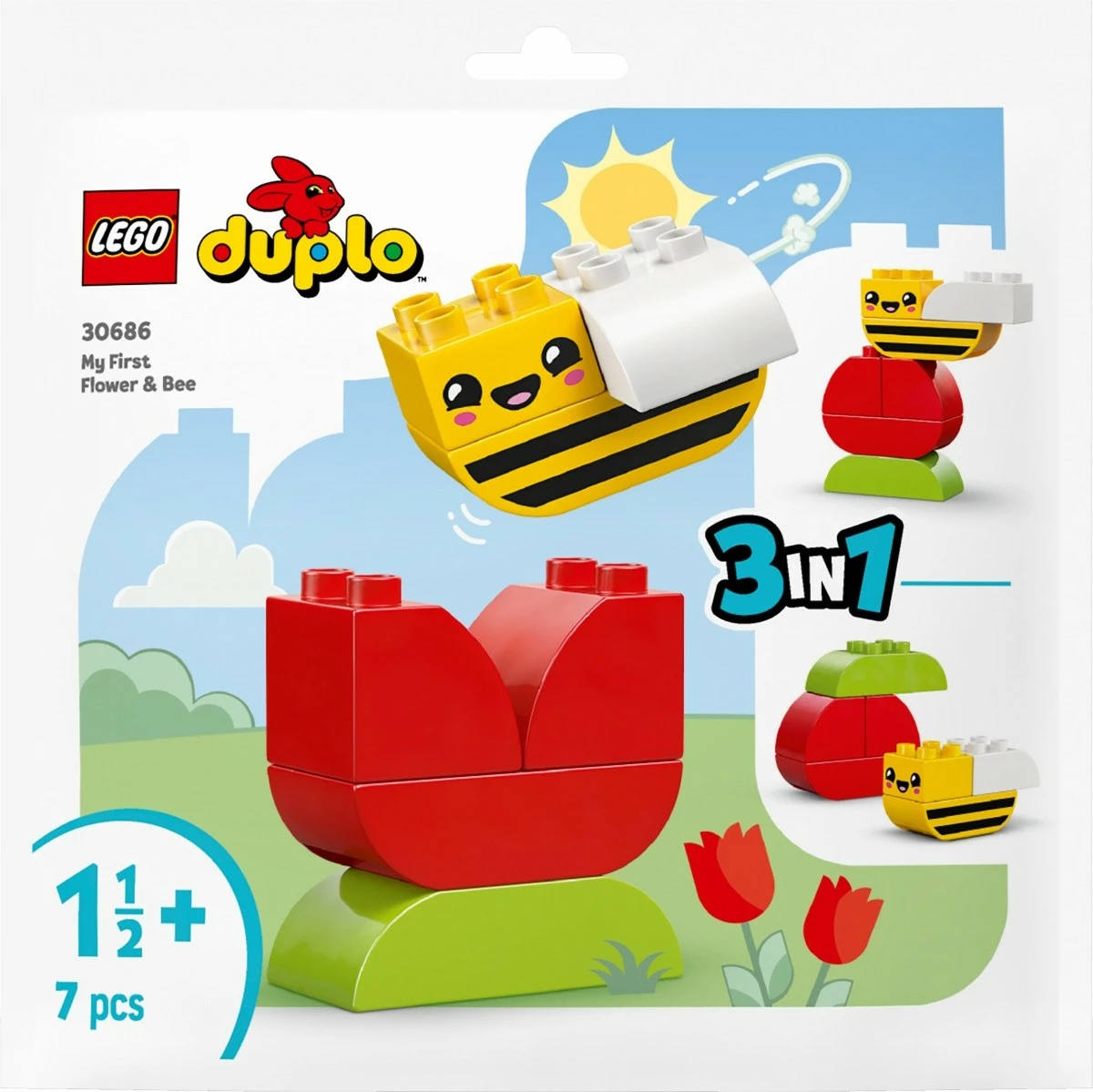 Set ndërtimi LEGO DUPLO 30686 My First Flower and Bee, 7 pjesë, plastikë