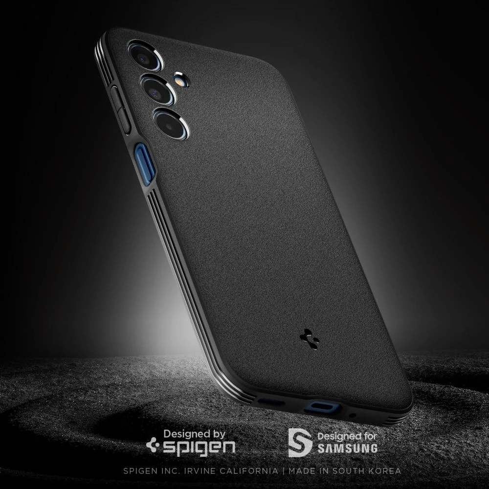 Mbështjellës Spigen Essential SandBlast për Samsung Galaxy M35 5G, i zi