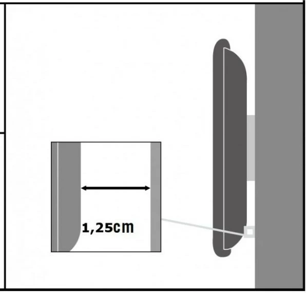 Mbajtëse muri Techly 301351 për TV/monitor 13-37", çelik, e zezë, slim