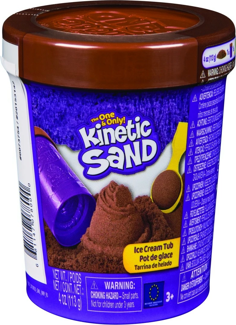 Set rërë kinetike Spin Master Kinetic Sand Ice Cream Tub, 113g, shumëngjyrëshe