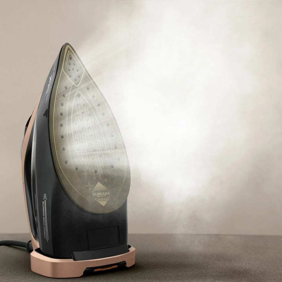 Hekur Tefal Ultimate Power Pro FV9E50, Dry & Steam, 3200 W, Durilium AirGlide Autoclean, Zezë/Bakër