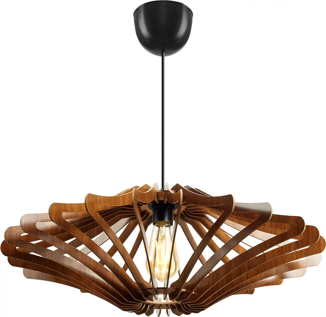 Llampë tavani prej druri, ngjyrë arre, FH7351.01, Φ47x55Υ cm