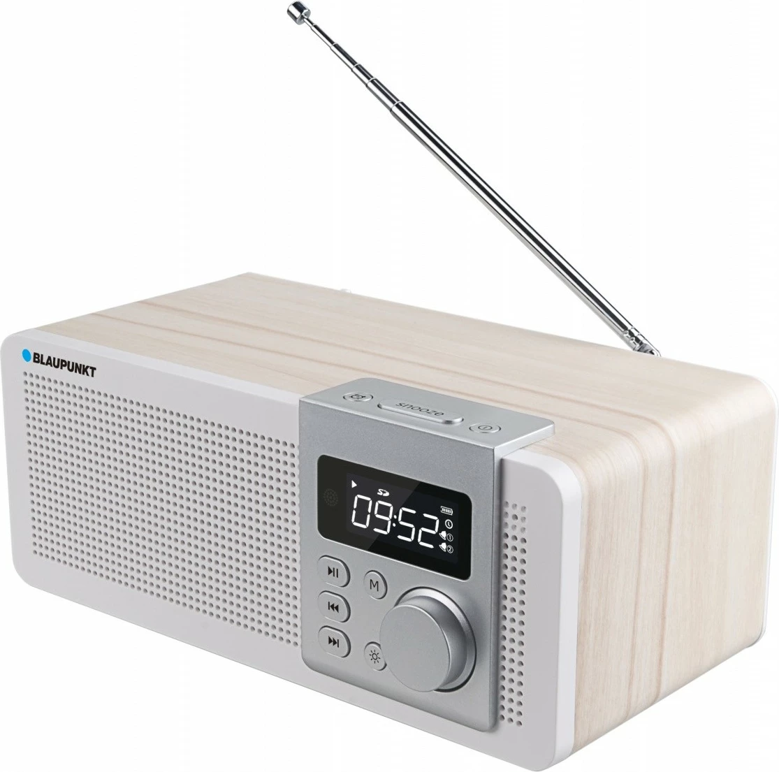 Radio player Blaupunkt PP14BT, Bluetooth, FM, USB, microSD, orë me alarm, Dru