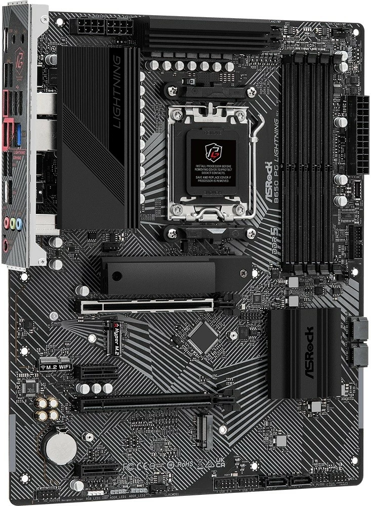 Pllakë amë ASRock B650 PG LIGHTNING, Socket AM5, DDR5, ATX