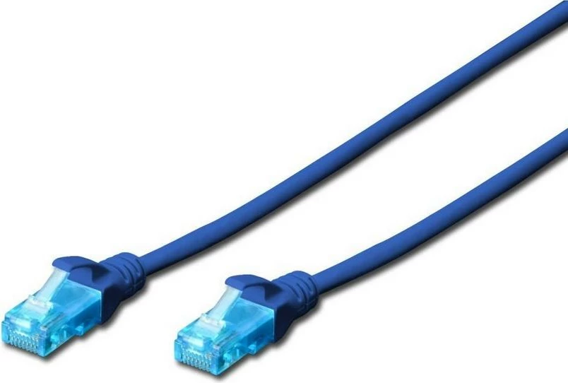 Kabllo rrjeti Digitus DK-1512-0025/B, CAT 5e, RJ45-RJ45, 0.25m, Kaltër