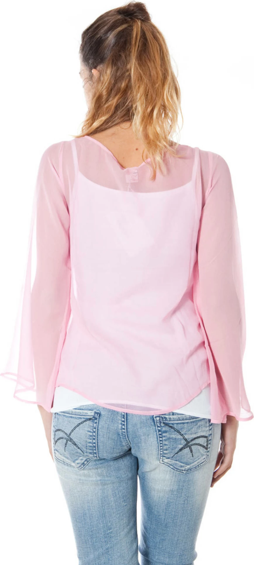 Maicë me mëngë të gjata PHARD për femra, rozë