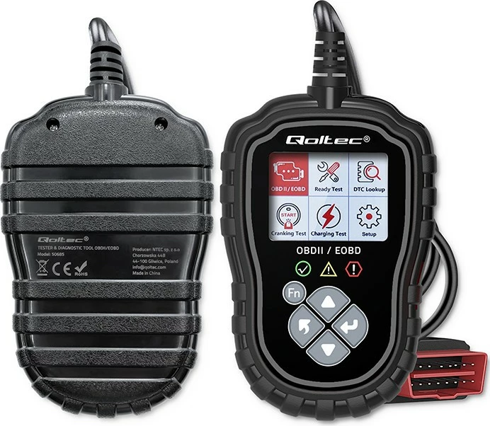 Tester diagnostikues Qoltec ProLine, OBDII/EOBD, 8V-25V, DualSystem, i zi