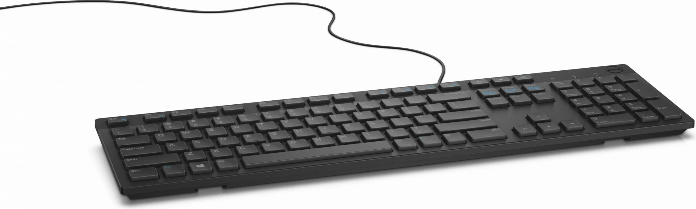 Tastierë DELL KB216, Full-size (100%), Wired, USB, QWERTZ, E zezë