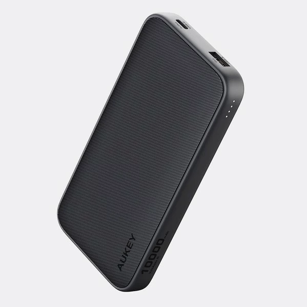 Power bank AUKEY PB-Y46 Spark Go, 10000 mAh, 15W, 2xUSB, LED, Gri
