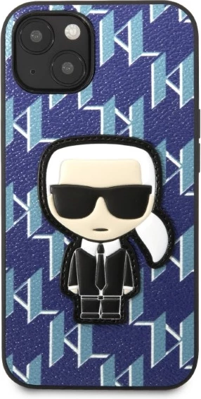 Mbështjellës Karl Lagerfeld Monogram Ikonik Patch për iPhone 13 mini, 5.4", kaltër