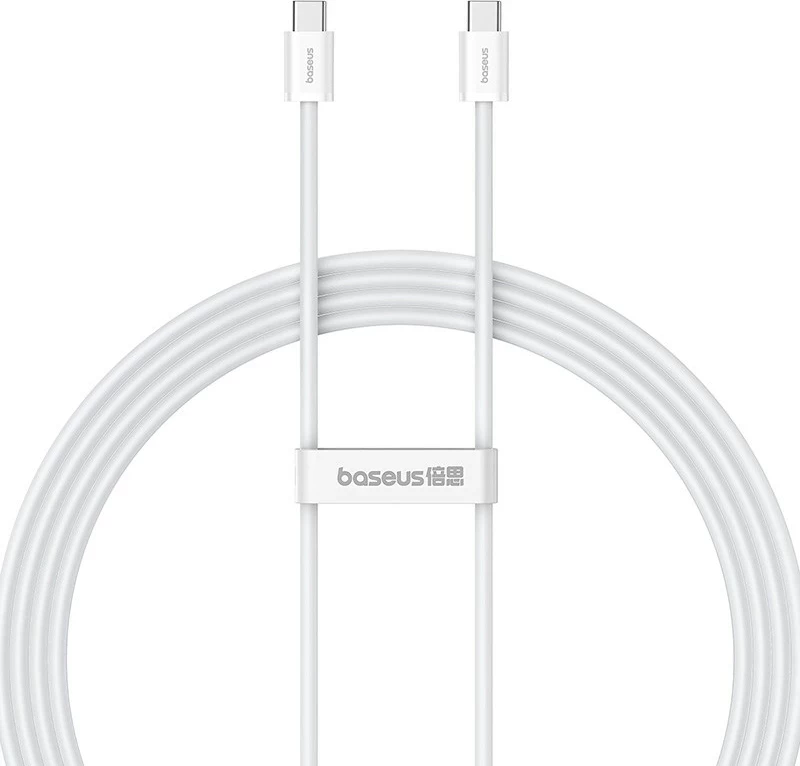 Kabllo USB C në USB C Baseus Superior, 2 m, 30 W, Bardhë