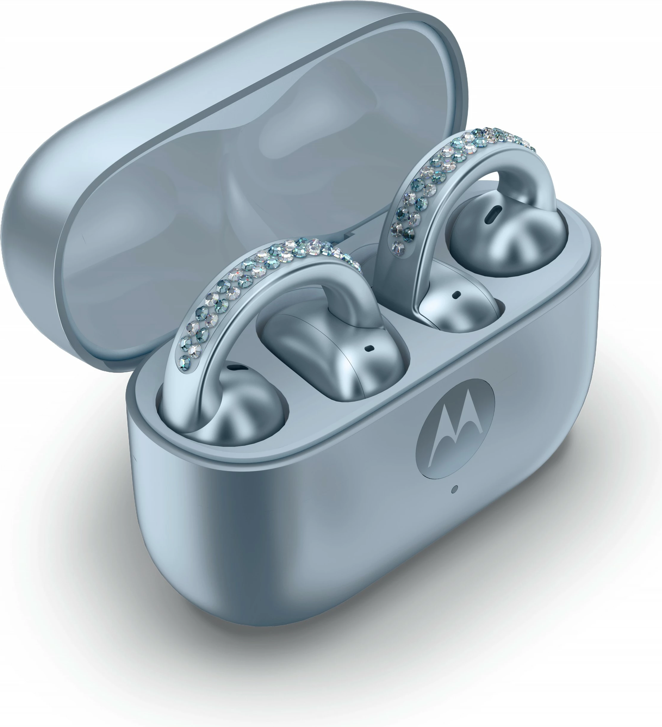 Celular Motorola razr60 + kufje Buds Loop, Swarovski Edition, blu