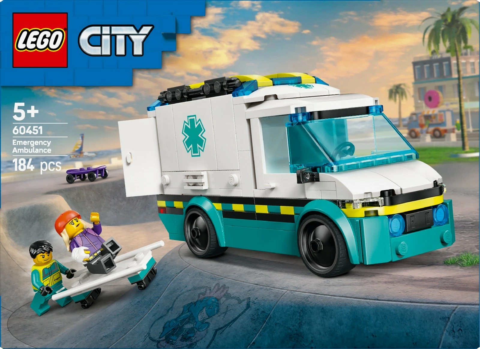 Set lodrash LEGO City Ambulance 60451, 184 pjesë, plastikë