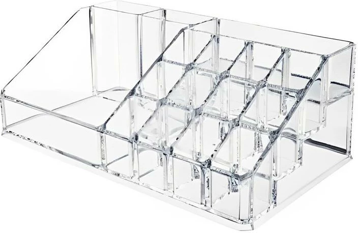 Kuti organizuese KOOPMAN për kozmetikë dhe bizhuteri, H8x22x12.5cm, transparente