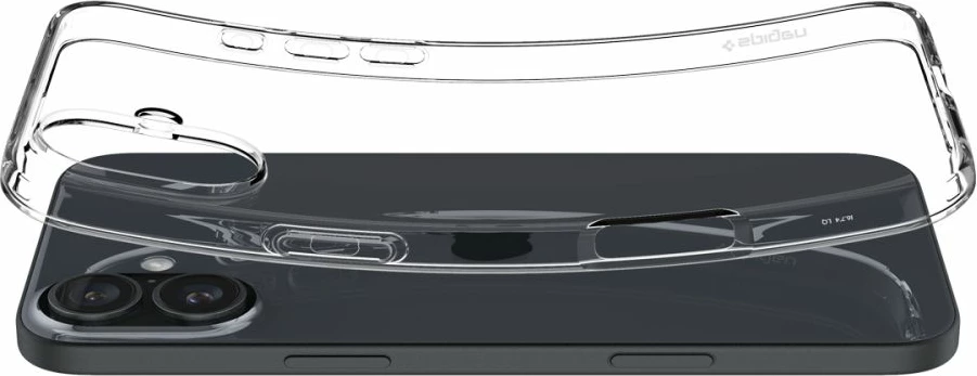 Mbështjellës Spigen Liquid Crystal për iPhone 16, Transparent