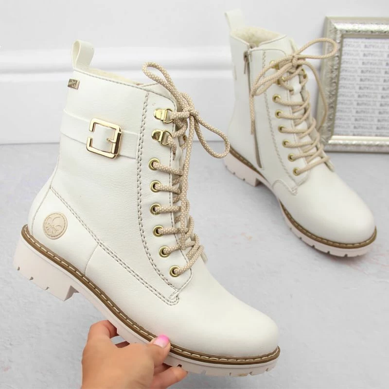 Këpucë femra Rieker, të bardha