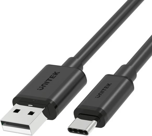 Kabllo Unitek, USB-A 2.0 në USB-C, 2m, e zezë