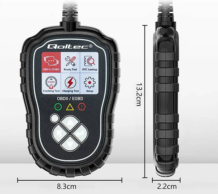 Tester diagnostikues Qoltec ProLine, OBDII/EOBD, 8V-25V, DualSystem, i zi