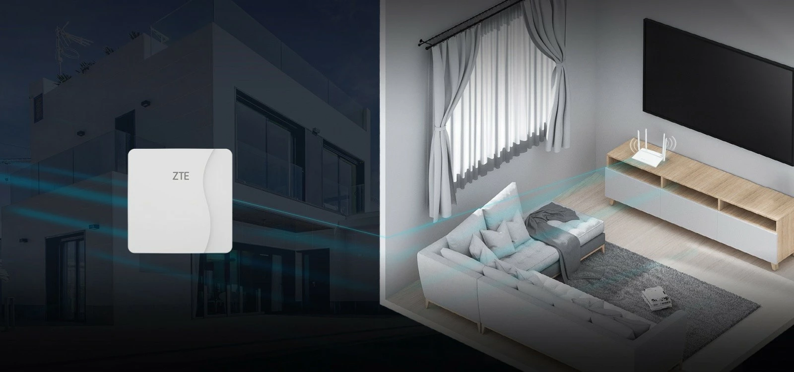 Antenë LTE ZTE MF258K1, omnidireksionale, 800 Mbps, e bardhë, për jashtë