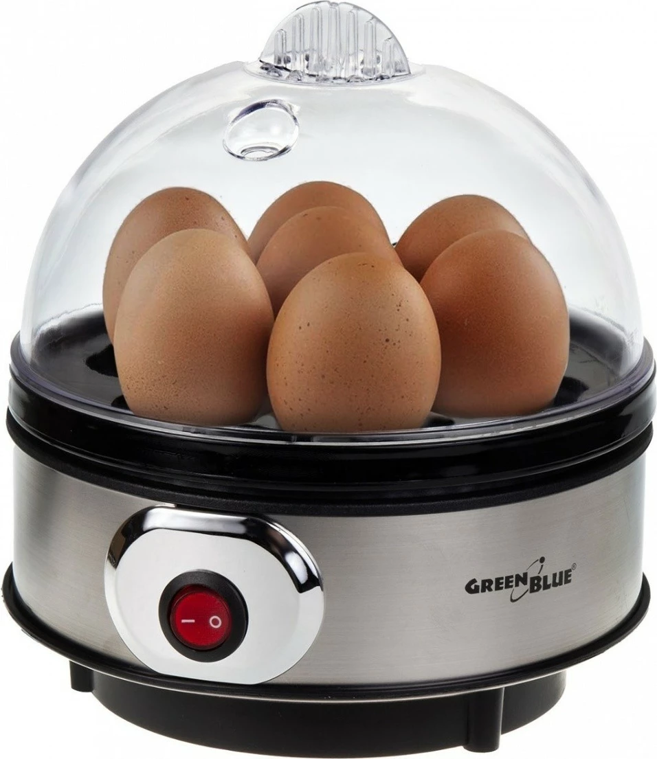 Makineri për zierje vezësh GreenBlue GB572, 7 vezë, 400W, Argjend