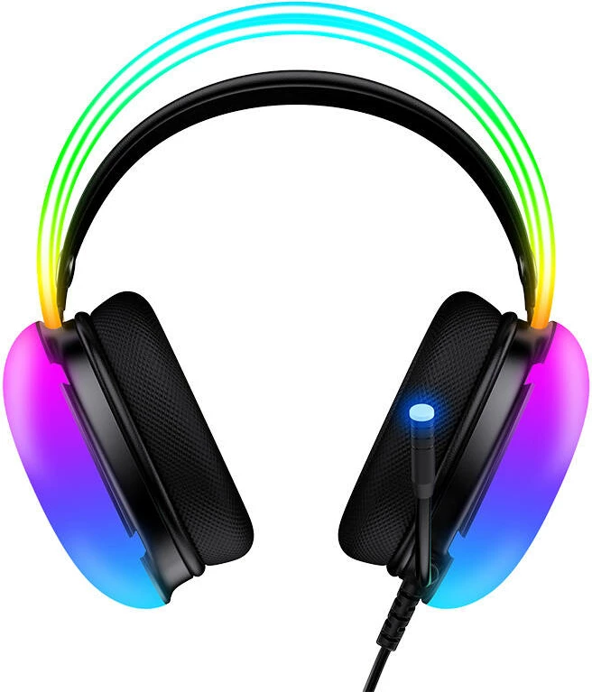 Kufje gaming ONIKUMA X25 me mikrofon, me drita LED, të zeza