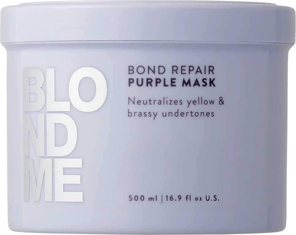 Maskë për flokë për femra Schwarzkopf Professional BlondMe Bond Repair Purple Mask, 500ml