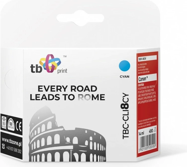 Toner TB Print TBC-CLI8CY për Canon, Cyan, 14 ml