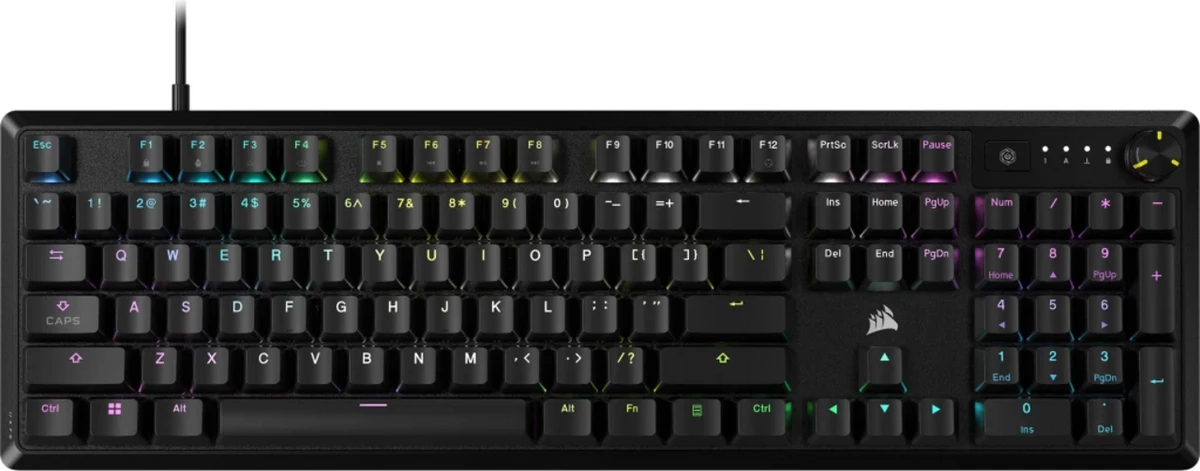 Tastierë gaming, Corsair, K70 CORE CH-910971E-NA, US-Intl layout, me ndriçim RGB, e zezë