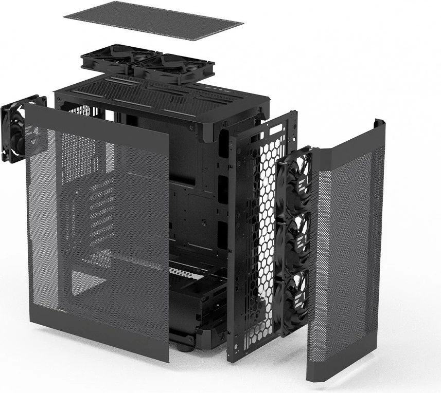 Kasë Zalman I4, Midi Tower, ATX/Micro ATX/Mini ITX, 6 ventilatorë, e zezë