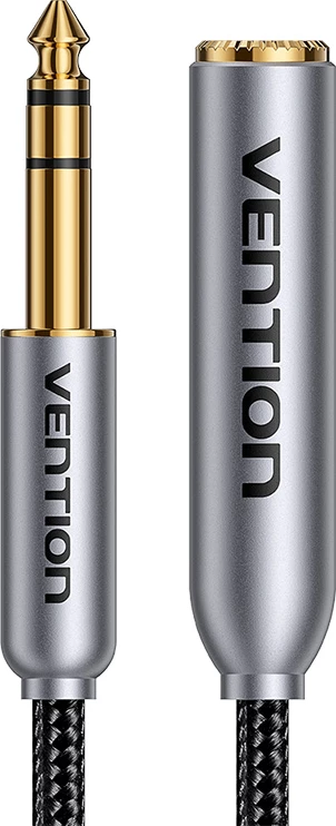 Kabllo audio Vention BCXHF, 1m, 6.35mm mashkull në femër, e zezë