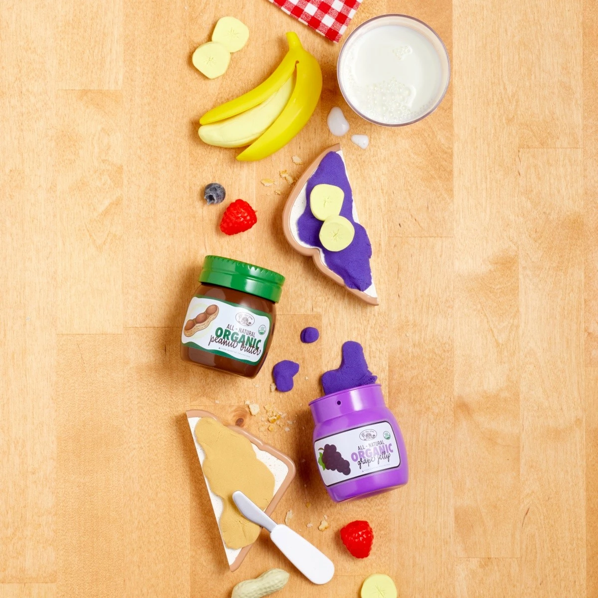 Set lodrash Little Tikes Creative Chefs Sandwiches, gjalpë kikiriku dhe reçel, shumëngjyrësh